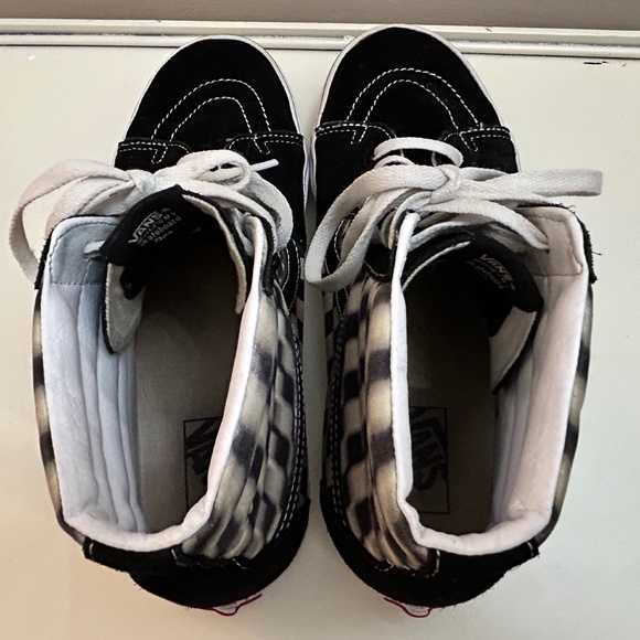 Vans sk8 Hi Blur Check Black White Checkerboard Unisex Shoes size 11.5 or 10 - Picture 4 of 8